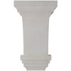 Ekena Millwork 3 1/2"W x 3 3/4"D x 6"H Mini Jefferson Wood Vintage Decor Corbel, Chalk Dust White CORWD03X03X06JEWH